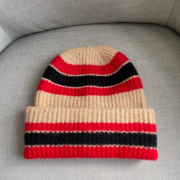 Free People Accessories - NWOT Free People Varsity Stripe Slouchy Beanie